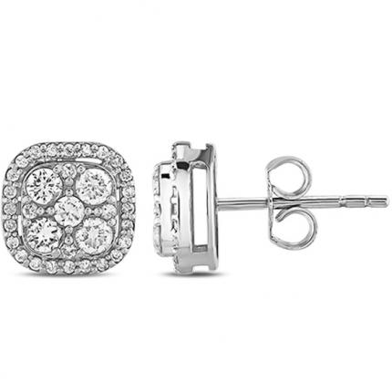 0.71 Ct Fantazi Pırlanta Küpe