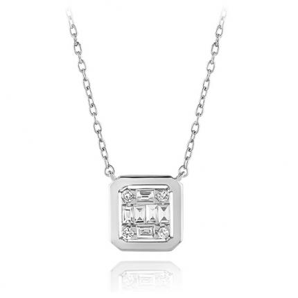0.25 CT. Pırlanta Baget Kolye