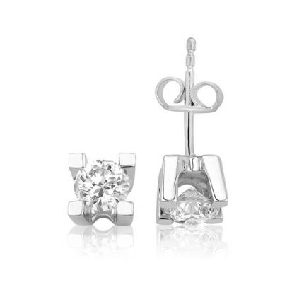 0.50 ct. Pırlanta Tektaş Küpe