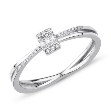 0.08 ct. Pırlanta Baget Yüzük