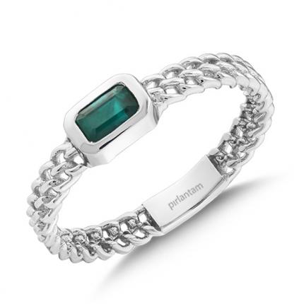 0.30 ct. Pırlanta Zümrüt Yüzük