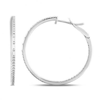 0.40 ct. Pırlanta Baget Küpe