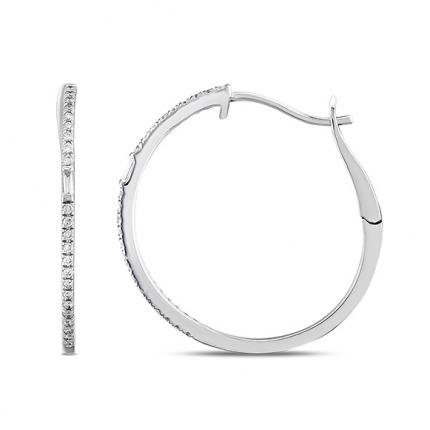 0.18 ct. Pırlanta Baget Küpe