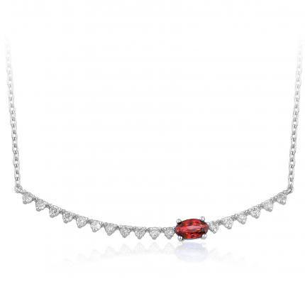 0.55 ct Pırlanta Yakut Kolye