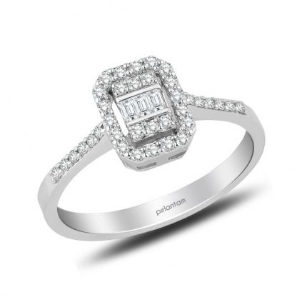 0.30 Ct. Pırlanta Baget Yüzük