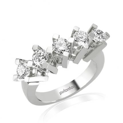 0.90 Ct. Pırlanta Beştaş Alyans