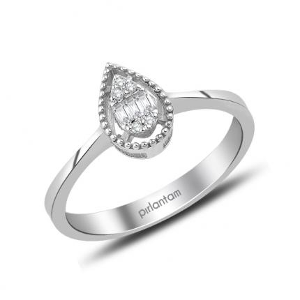 0.08 Ct. Pırlanta Baget Yüzük
