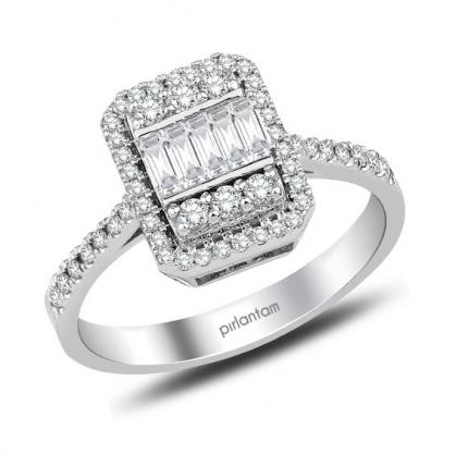0.55 Ct. Pırlanta Baget Yüzük
