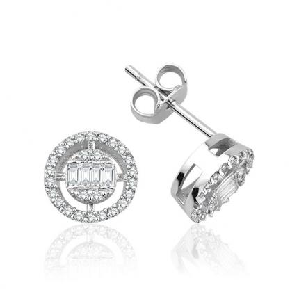 0.30 Ct. Pırlanta Baget Küpe