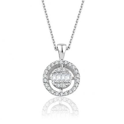 0.20 Ct. Pırlanta Baget Kolye 