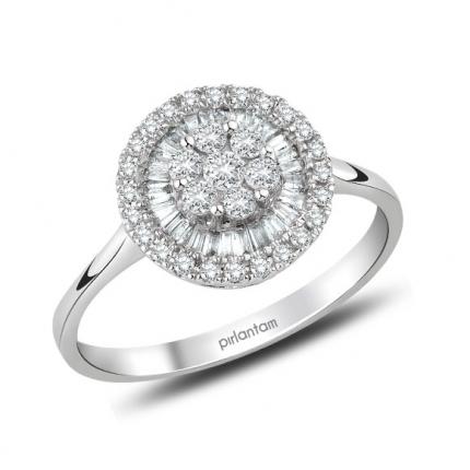 0.35 CT. Pırlanta Baget Yüzük
