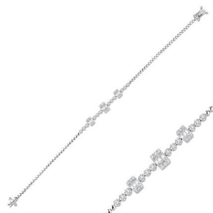 1.11 ct Baget Pırlanta Bileklik