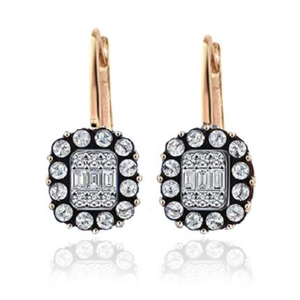 0.34 Ct. Elmas Baget Küpe