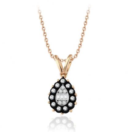 0.15 ct. Elmas Baget Kolye 