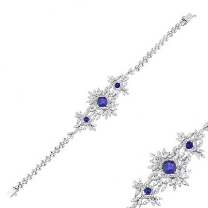 6.00 ct Pırlanta Safir Bileklik