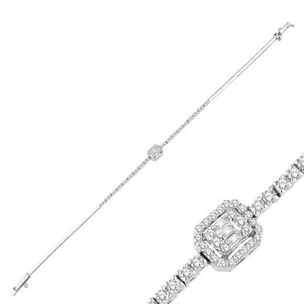 0.83 ct. Pırlanta Baget Bileklik