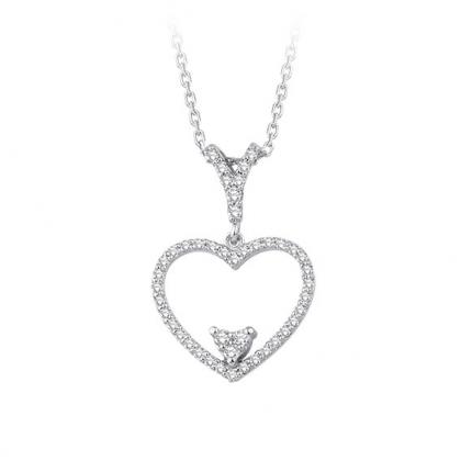 0.20 ct. Kalpli Pırlanta Fantazi Kolye