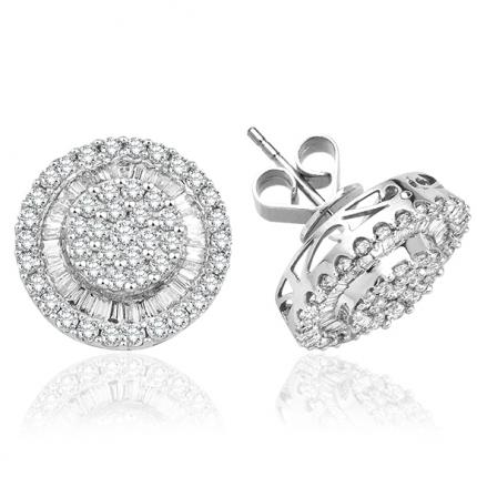 1.60 Ct. Pırlanta Baget Küpe
