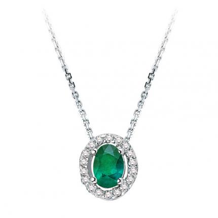 0.32 ct. Pırlanta Zümrüt Kolye