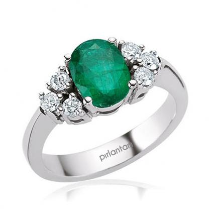 1.47 ct. Pırlanta Zümrüt Yüzük