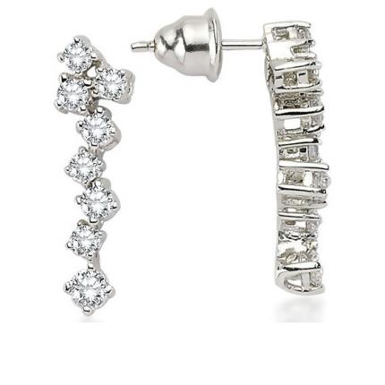 0.50 ct. Pırlanta Sırataşlı Fantazi Küpe