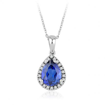 1.93 ct. Pırlanta Safir Kolye