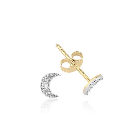 0.06 ct. Pırlanta Fantazi Ay Küpe