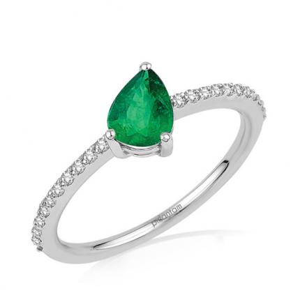 0.87 ct. Pırlanta Zümrüt Yüzük