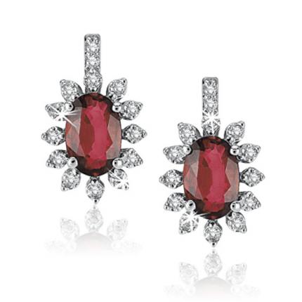 1.40 ct. Pırlanta Yakut Küpe