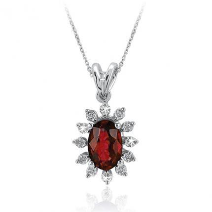0.70 ct. Pırlanta Yakut Kolye