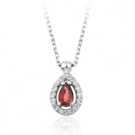 0.30 ct Pırlanta Yakut Kolye