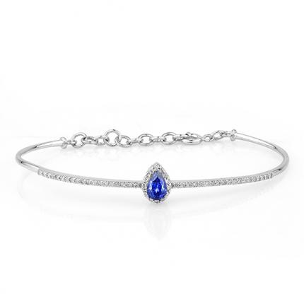 0.79 ct. Pırlanta Safir Kelepçe