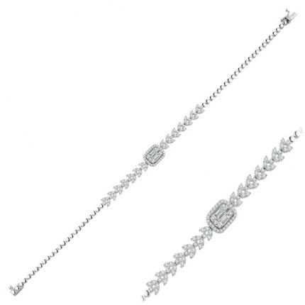1.00 ct Pırlanta Baget Bileklik