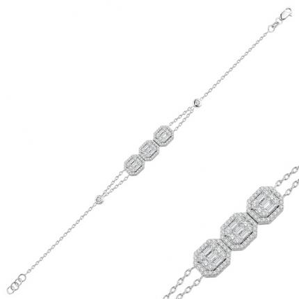 0.80 ct. Pırlanta Baget Bileklik
