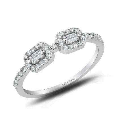0.20 ct. Pırlanta Baget Yüzük