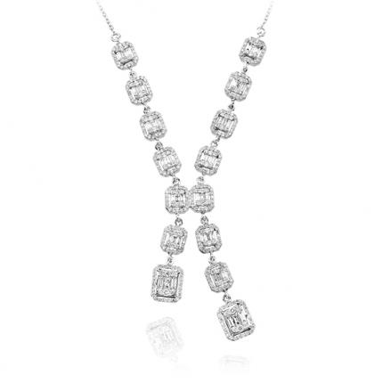 3.00 ct. Pırlanta Baget Kolye