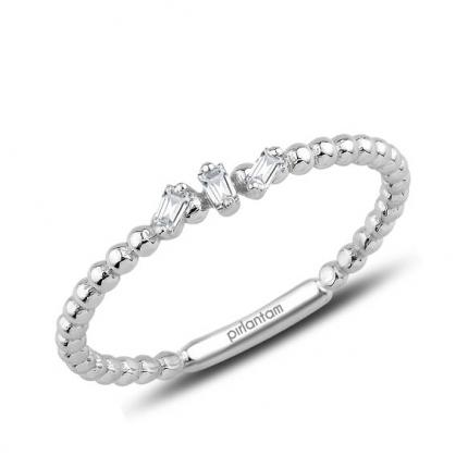 0.06 ct. Pırlanta Baget  Yüzük