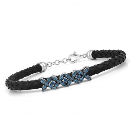 0.90 ct. Mavi Pırlanta Suyolu Bileklik