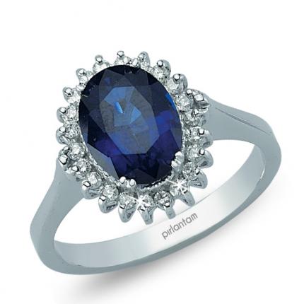 2.82 ct. Pırlanta Safir Yüzük