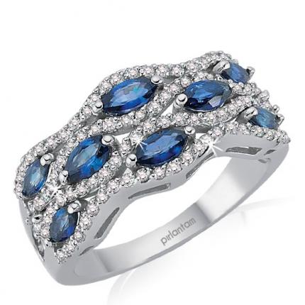 1.75 ct. Pırlanta Safir Yüzük