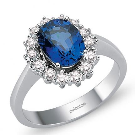 2.90 ct. Pırlanta Safir Yüzük