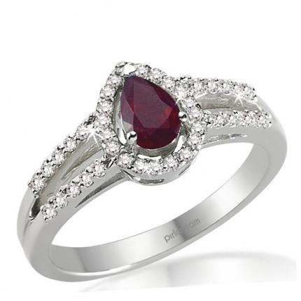 0.82 ct. Pırlanta Yakut Yüzük