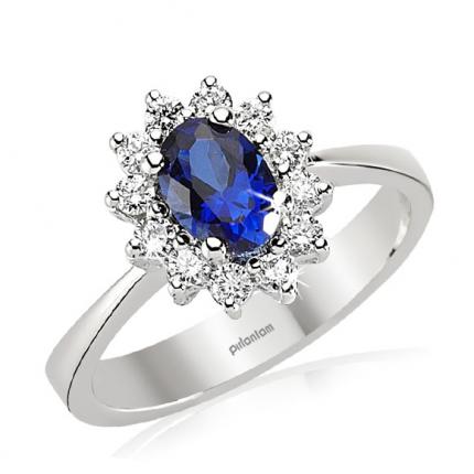 1.03 ct. Pırlanta Tanzanit Yüzük
