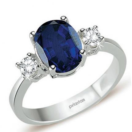 3.67 ct. Pırlanta Safir Yüzük