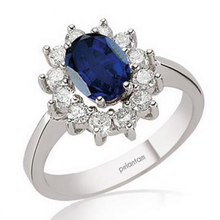 4.39 ct. Pırlanta Safir Yüzük