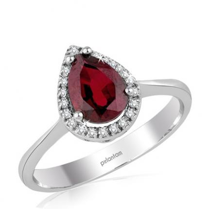 1.17 ct Pırlanta Yakut Yüzük