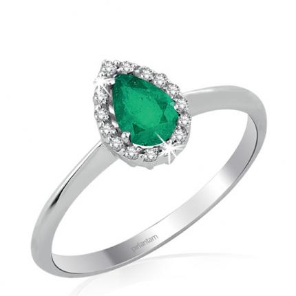 0.46 ct. Pırlanta Zümrüt Yüzük