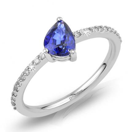 1.36 ct. Pırlanta Safir Yüzük