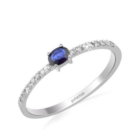 0.30 ct. Pırlanta Safir Yüzük