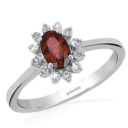 0.70 ct. Pırlanta Yakut Yüzük